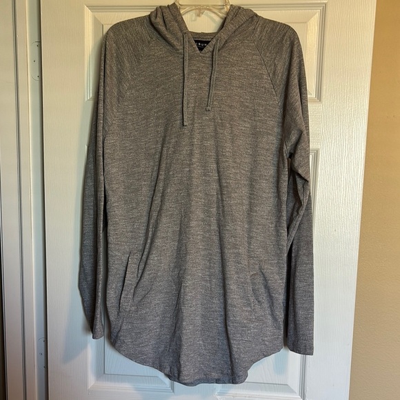 PacSun women’s gray longer fit hoodie sweatshirt size large - Picture 1 of 9